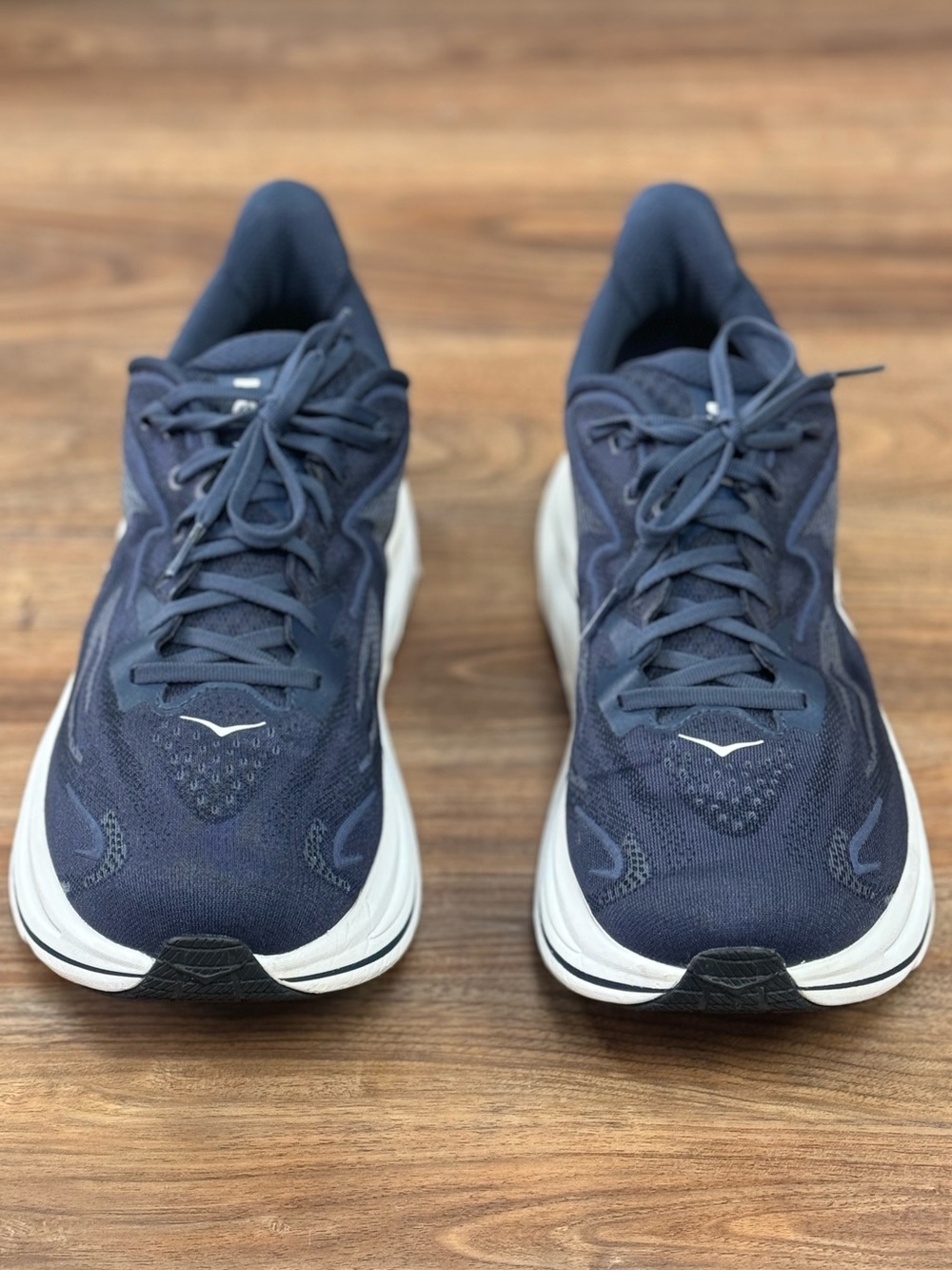 HOKA Clifton 10 Men’s Running Shoes Navy White Size 13D Road Running - Picture 2 of 11